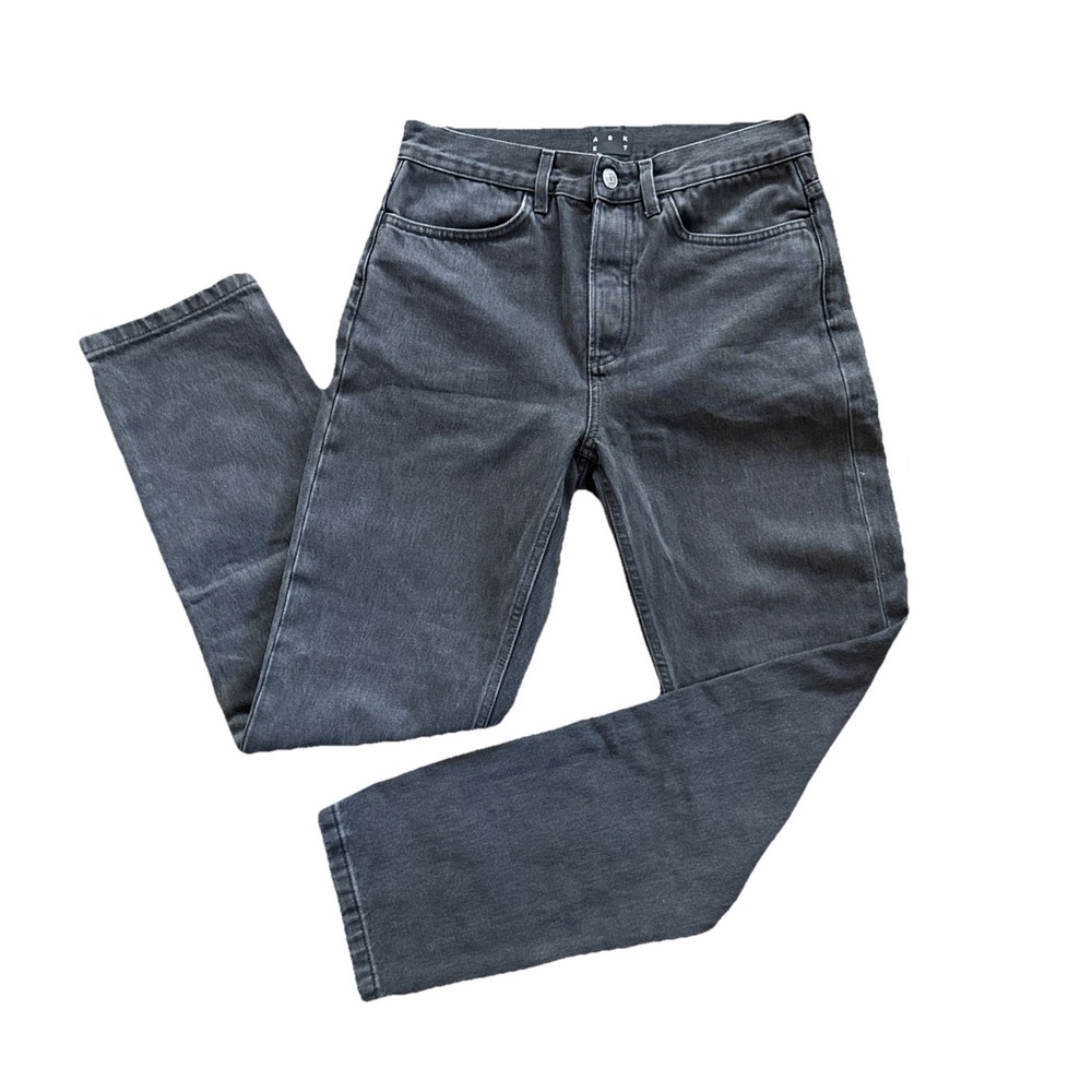 ASKET Regular Jeans Men 29x30 Black Gray Organic Cotton Straight Leg Denim Italy